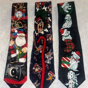Holiday Cartoon Character Tie Set
